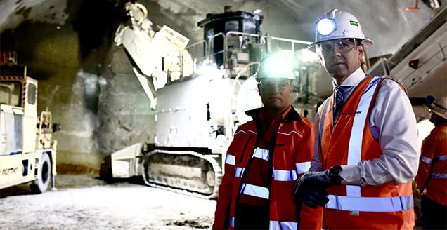 Mike Baird inspects tunnel