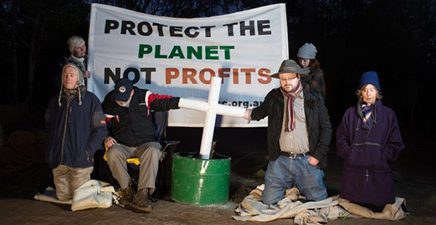 ARCC members in a peaceful protest