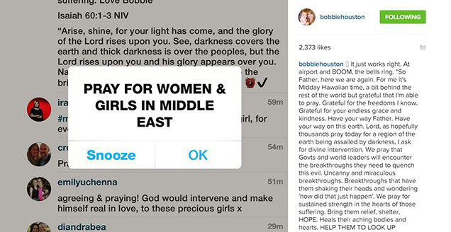Bobbie Houston instagram post