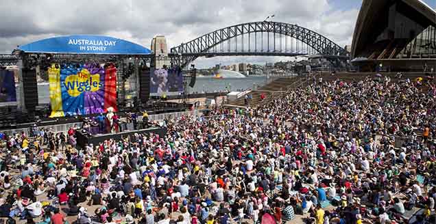 Australia Day crowds, Opera House 2016