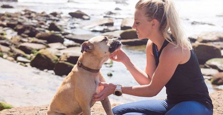 Amy and her dog Honey