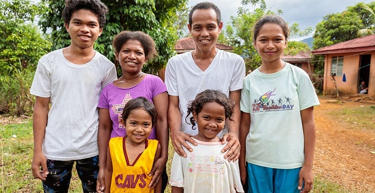 Shirley and family, Manide people, Philippines