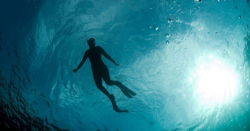 diver in the ocean