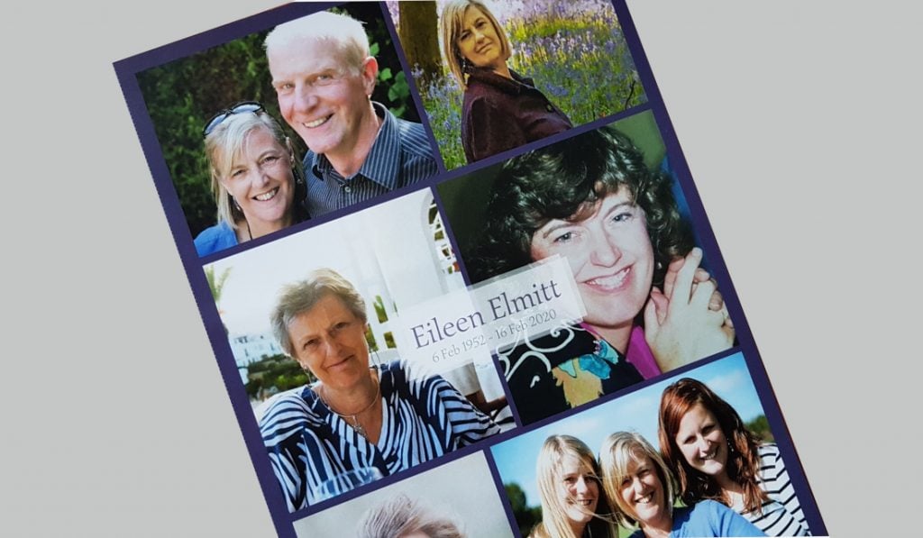 Eileen Elmitt memorial card