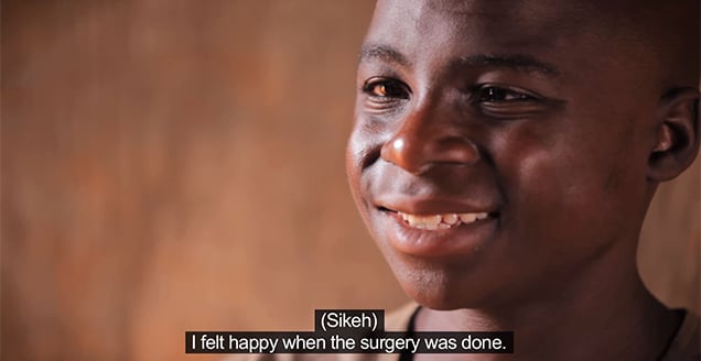 Sikeh says the gift of sight has made him happy.