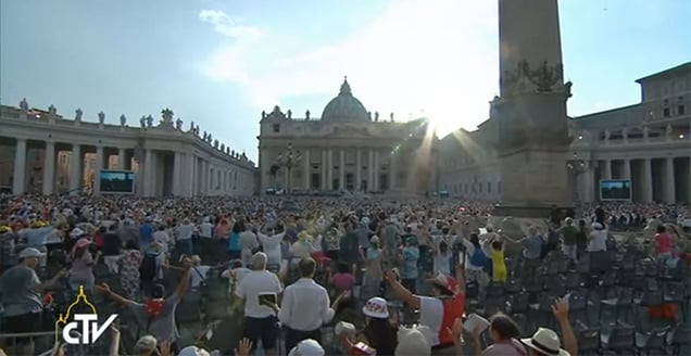 Thousands gathered for the 'Voices In Prayer' in St Peters Square