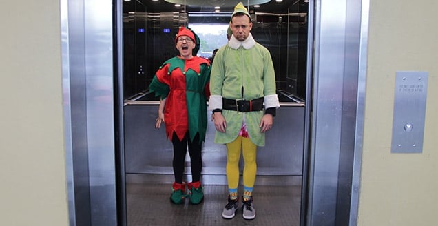 Starchild Gumdrop the Elf stuck in elevator with Lollipop