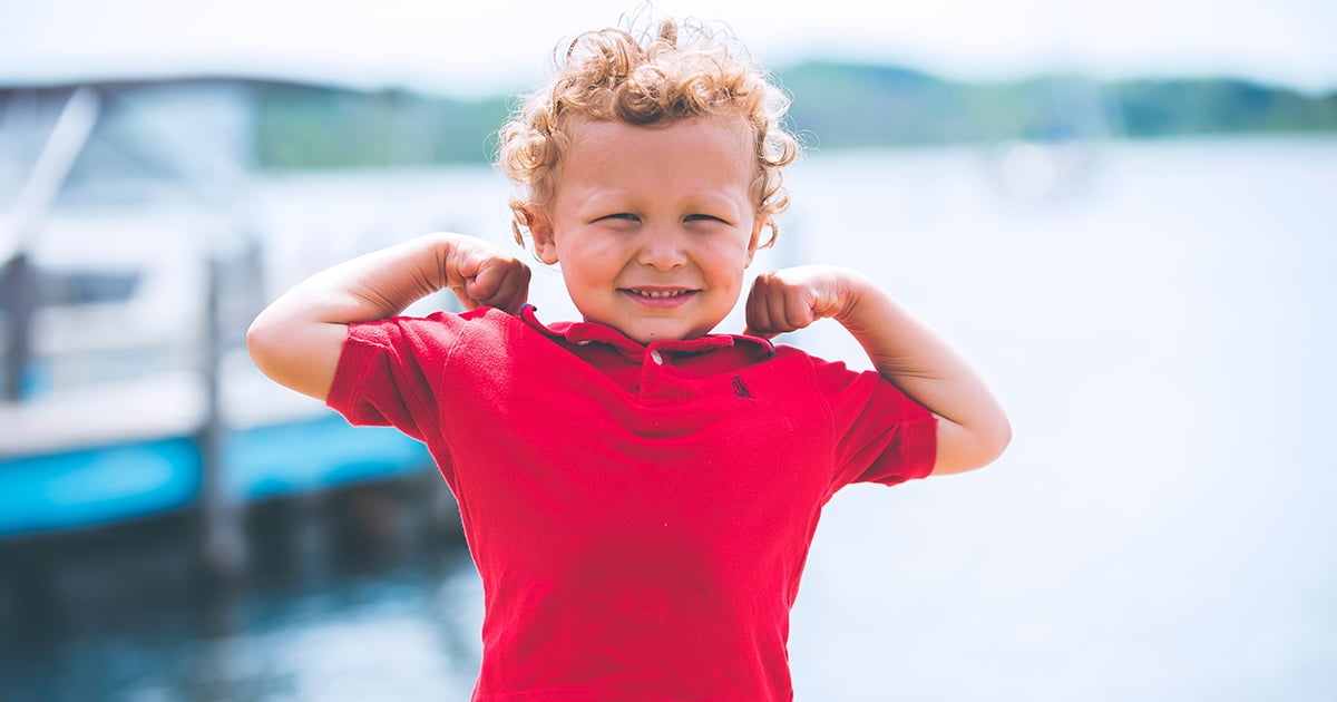 Little Boy Red Shirt FB