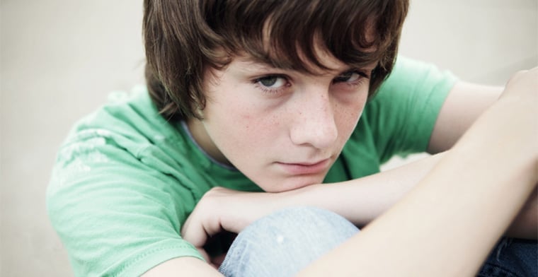 moody teenage boy