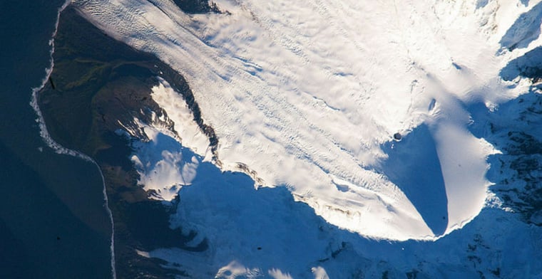 Heard Island as seen from the International Space Station