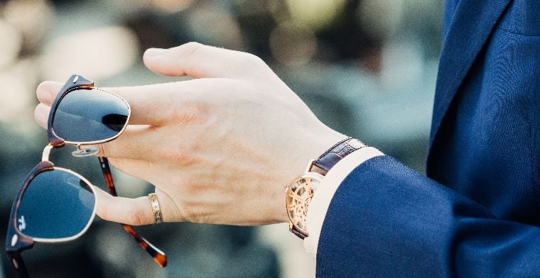 Man with expensive accessories