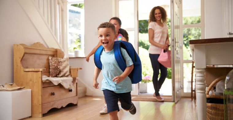 Kids home from school