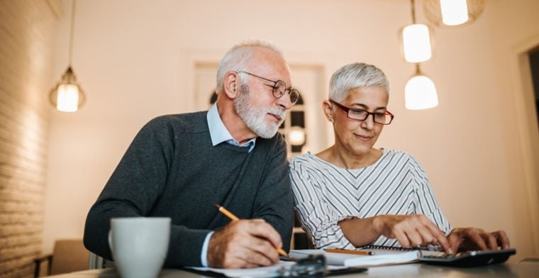 Senior Couple Doing a Budget