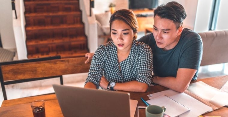 Senior Couple Doing a Budget 