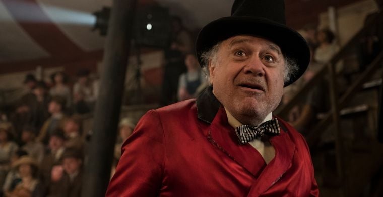 Danny Devito stars as circus owner Max Medici in Dumbo