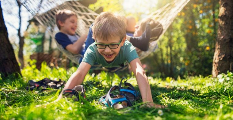 Kids in hammock