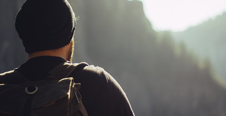Man out hiking