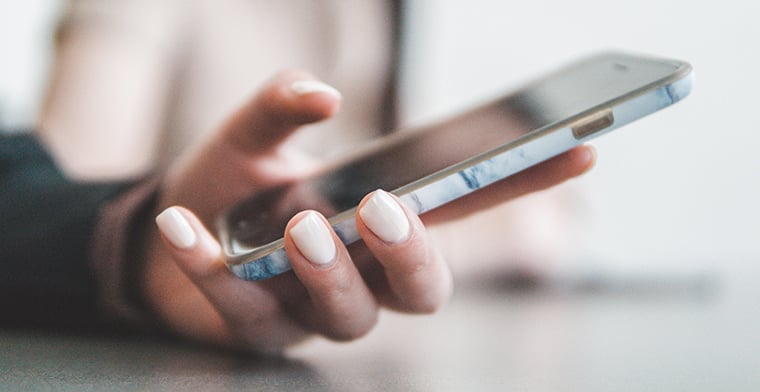 Woman texting