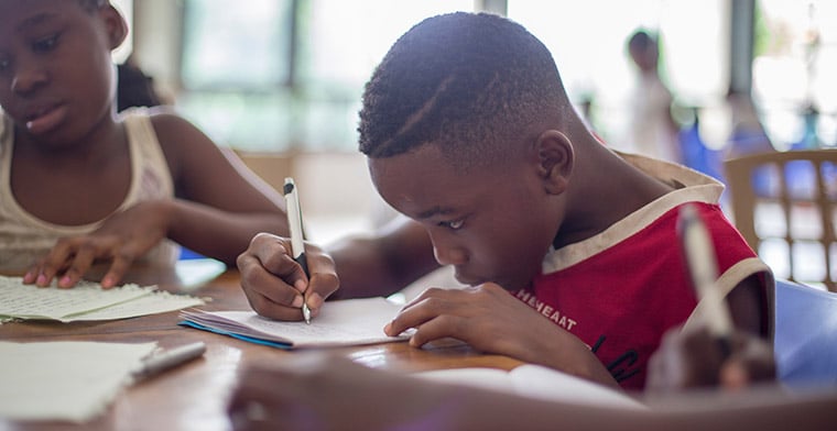 Children Doing Homework