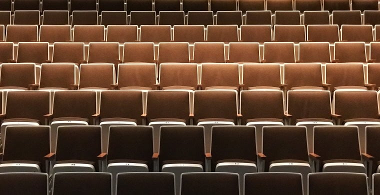 Rows of empty chairs