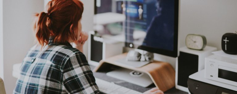 Woman at work on Computer -