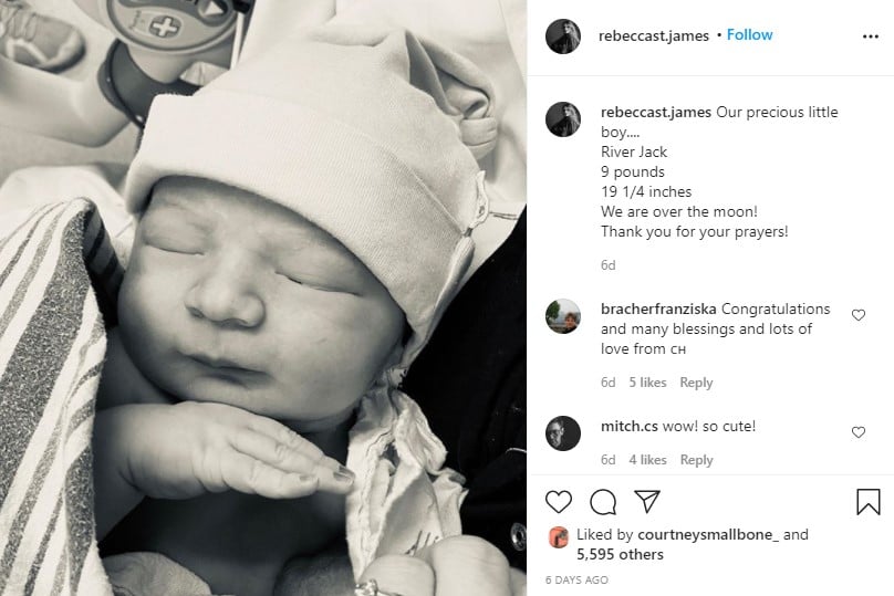 Rebecca St James baby River Jack