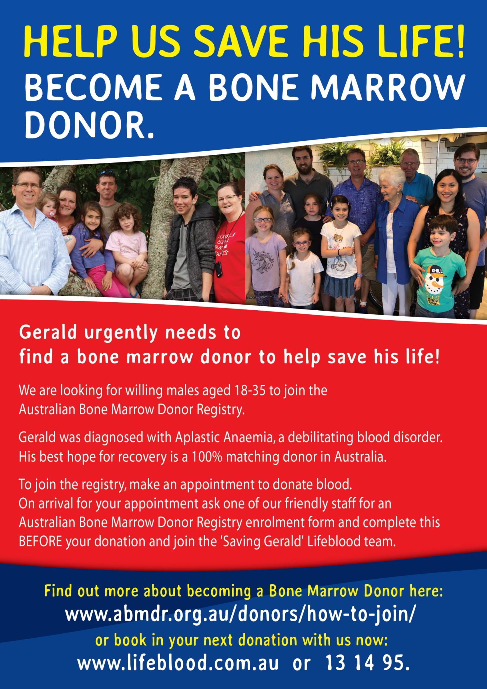 Sydney man Gerald Barr needs a donor