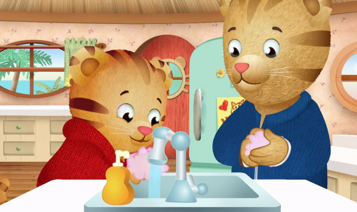 PBS Daniel Tiger washing hands