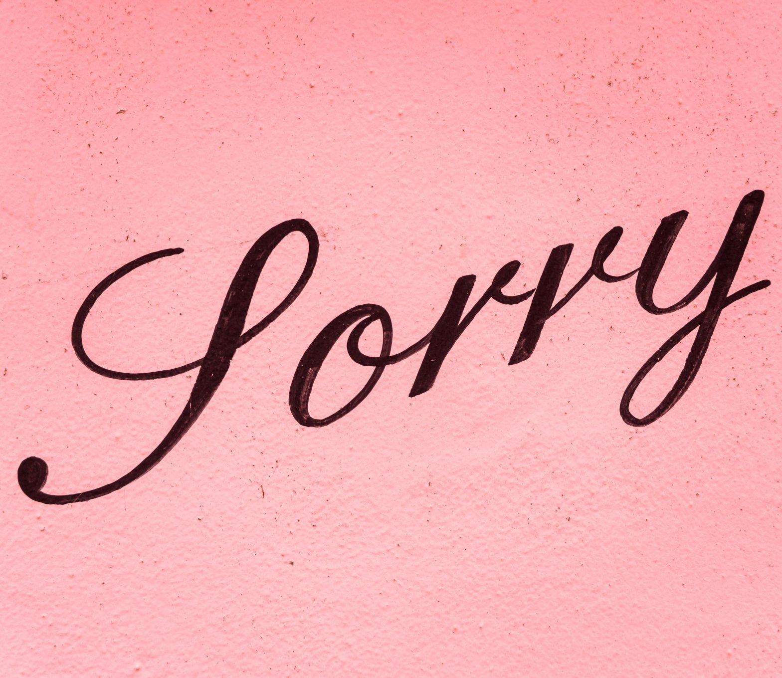 Apologising; saying sorry